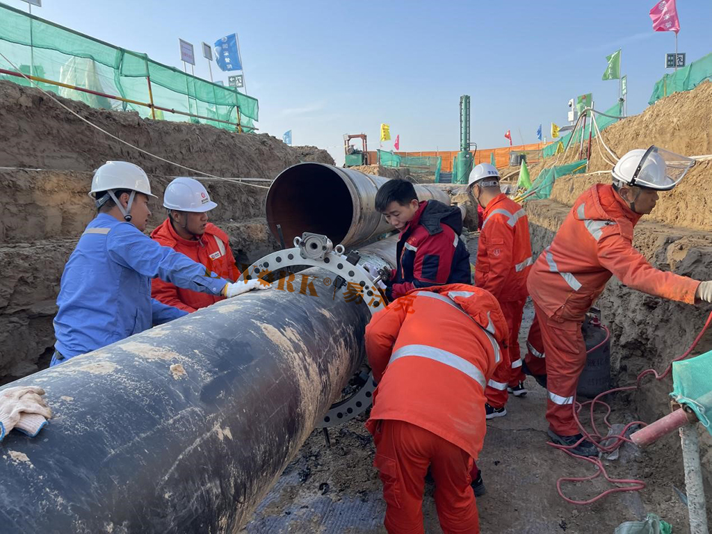 鲁皖一期D610成品油管道冷切割坡口ESCG2228现场应用